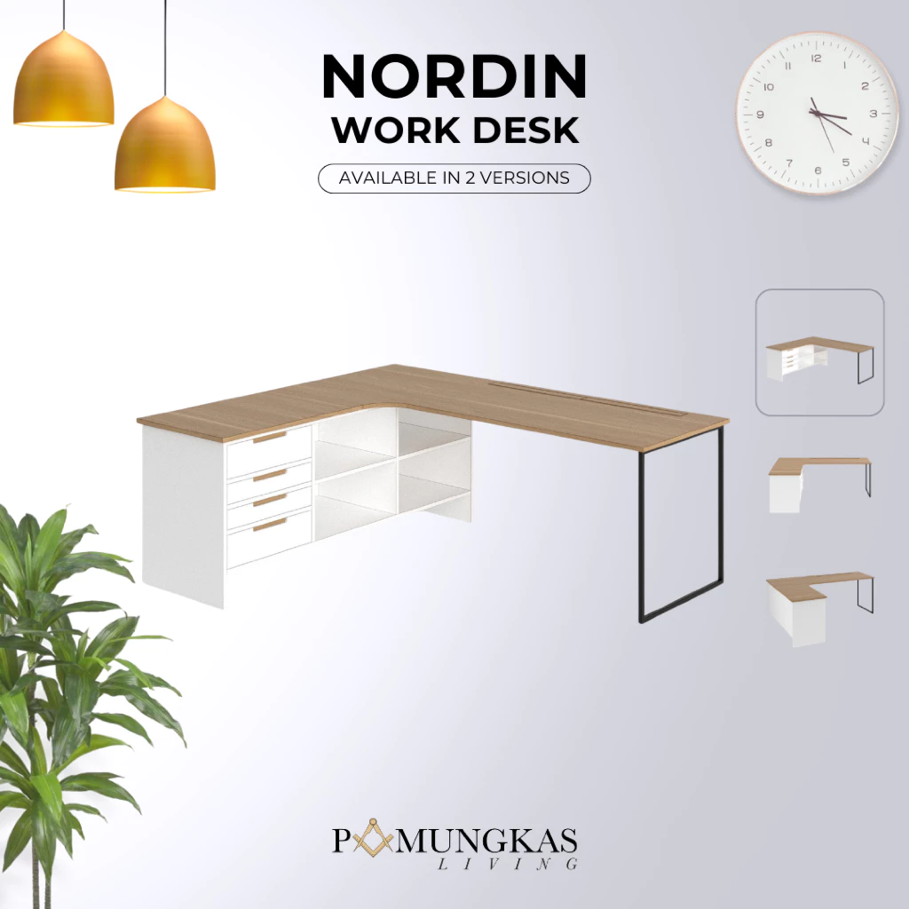 Meja Kerja Tipe Nordin | NORDIN Workdesk – Minimalis, Fungsional, dan Tahan Lama!