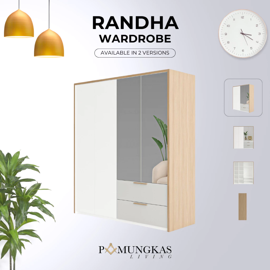 Lemari Pakaian Tipe Randha | RANDHA Wardrobe – Minimalis, Fungsional, dan Tahan Lama!