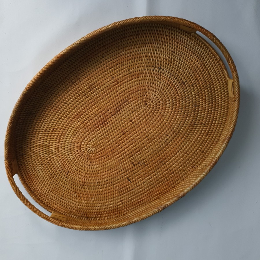 oval tray rattan/ nampan saji oval