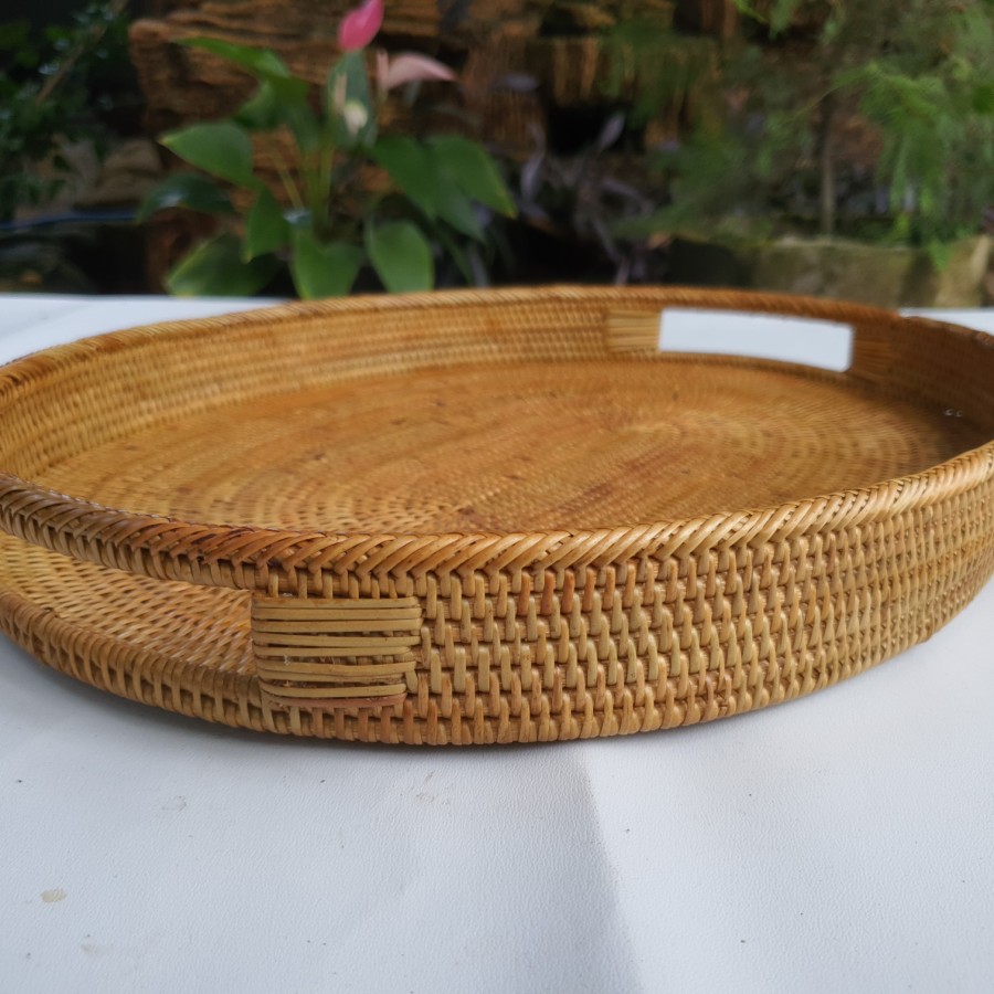 oval tray rattan/ nampan saji oval