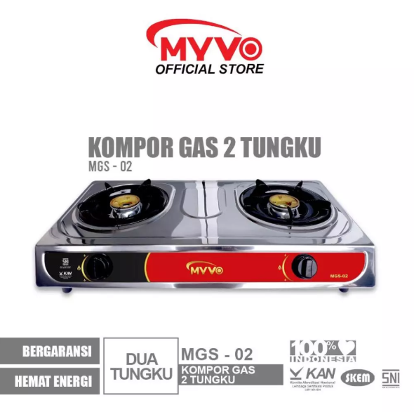 MYVO Kompor Gas 2 Tungku MGS-02
