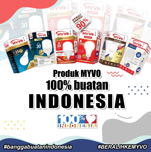 MYVO Lampu LED Royal 9 Watt Emergency AC/DC Bohlam Cahaya Putih