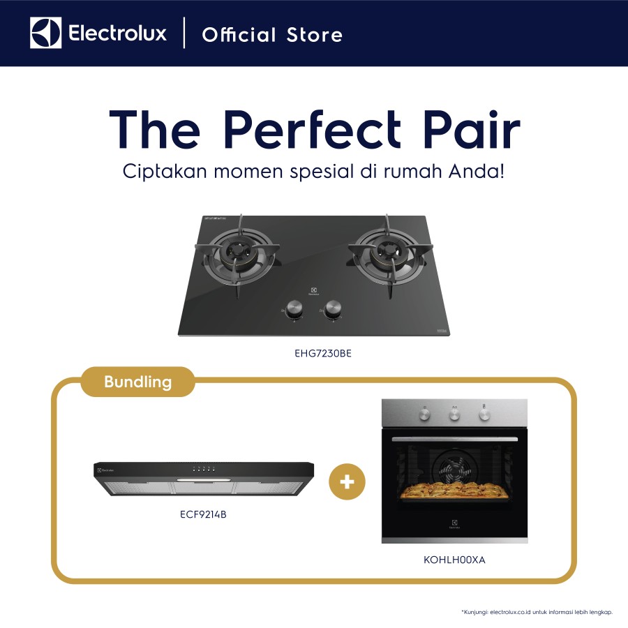 Paket Perfect Pair Kompor EHG7230BE + ECF9214B + KOHLH00XA