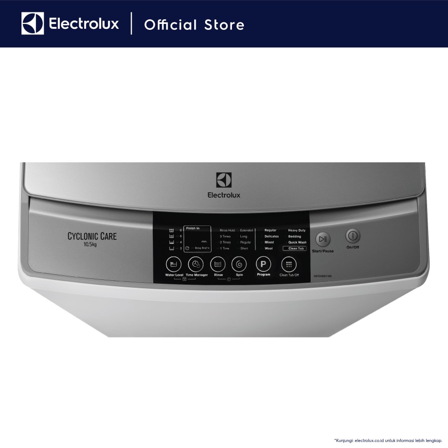 Mesin Cuci Topload Electrolux EWT0H88H1WB / EWT 0H88H1WB