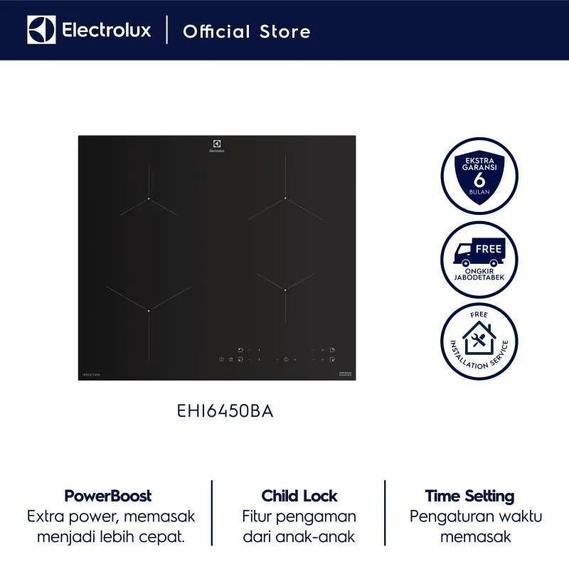 Electrolux Kompor Tanam Induksi 60cm EHI6450BA / EHI 6450BA