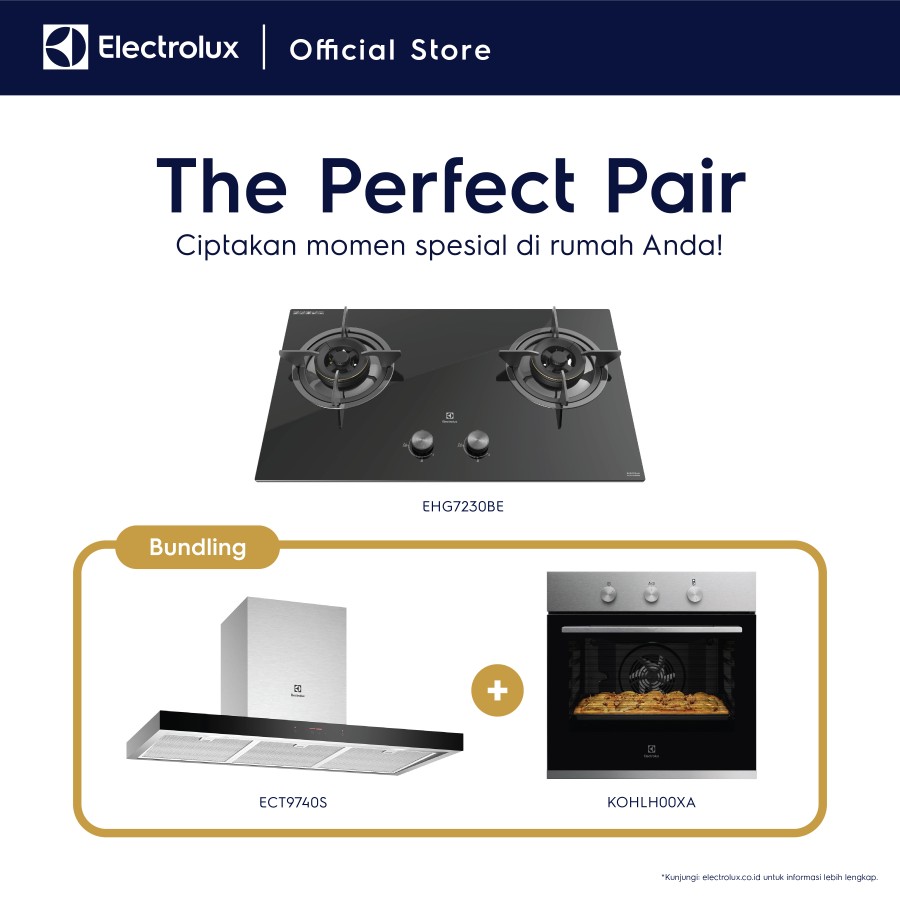 Paket Perfect Pair Kompor EHG7230BE + ECT9740S + KOHLH00XA