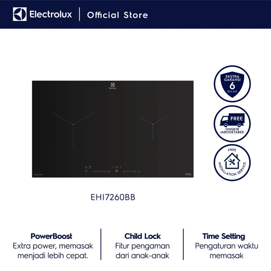 Electrolux Kompor Tanam Induksi 70cm EHI7260BB / EHI 7260BB