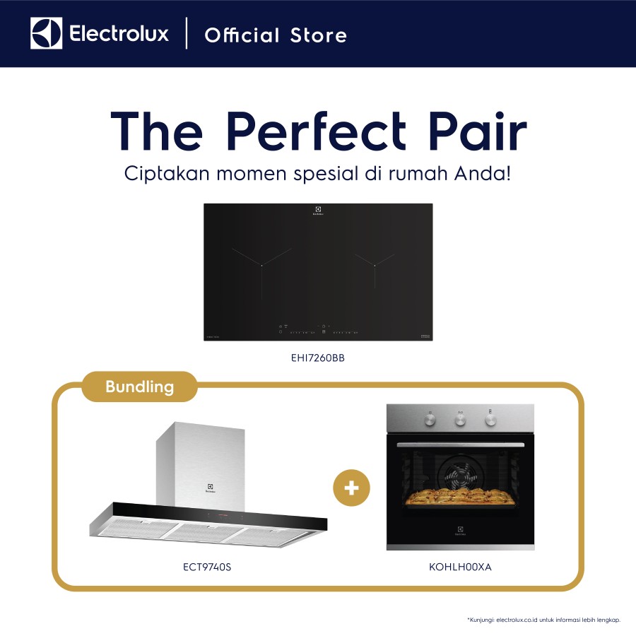 Paket Perfect Pair Kompor EHI7260BB + ECT9740S + KOHLH00XA