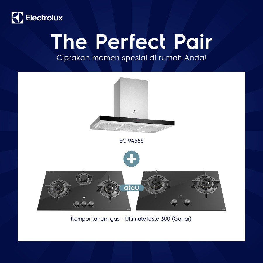 Paket Perfect Pair Cooker Hood ECI9455S + Kompor Tanam EHG7230BE