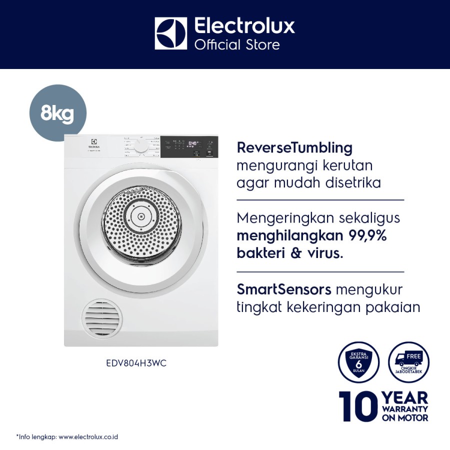 Electrolux Dryer EDV804H3WC / EDV804 H3WC / EDV 804 H3WC
