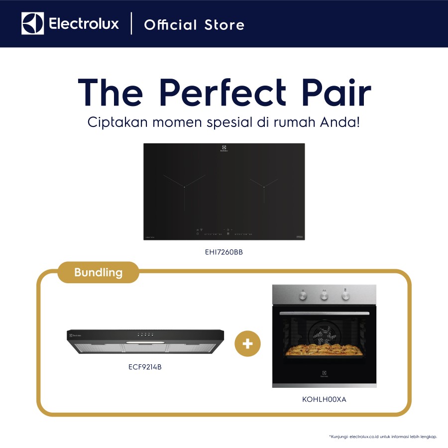 Paket Perfect Pair Kompor EHI7260BB + ECF9214B + KOHLH00XA