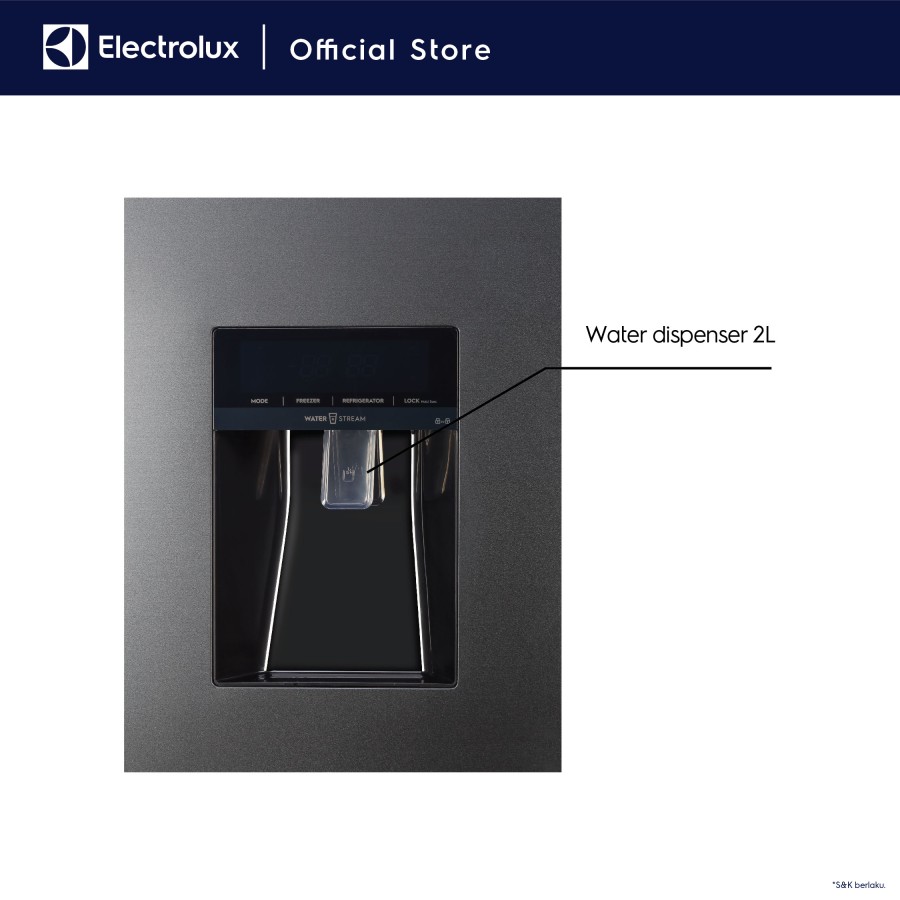 Electrolux Kulkas Side by Side 656L ESE6645A-BID / ESE 6645A-BID