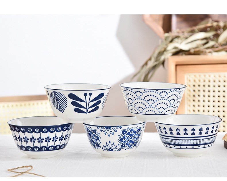Ceramic Japanese Blossom B Isi 5 / Alat Makan Mangkok HampersKado