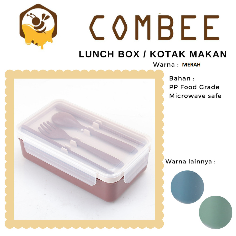 Lunch box / Kotak Makan PP Food Grade Set Sekat Anti Tumpah