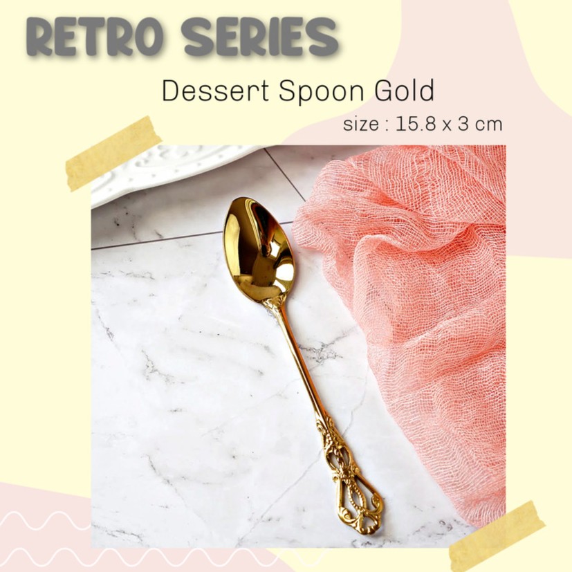 PF - Retro Dinner / Dessert Spoon Sendok Makan Retro, Sendok Snack