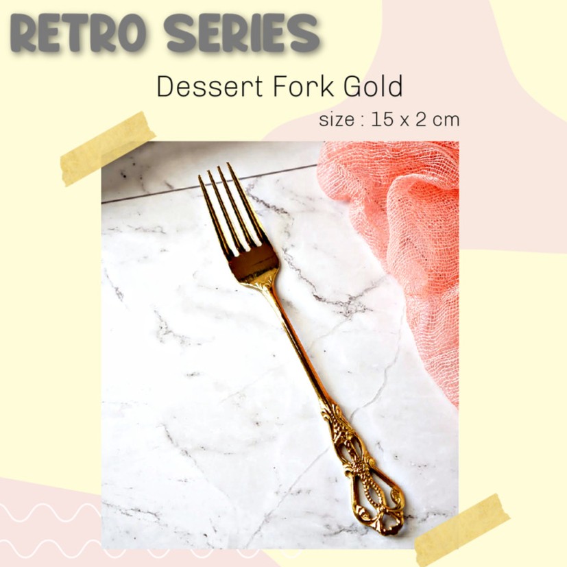 PF - Retro Dinner / Dessert Spoon Sendok Makan Retro, Sendok Snack