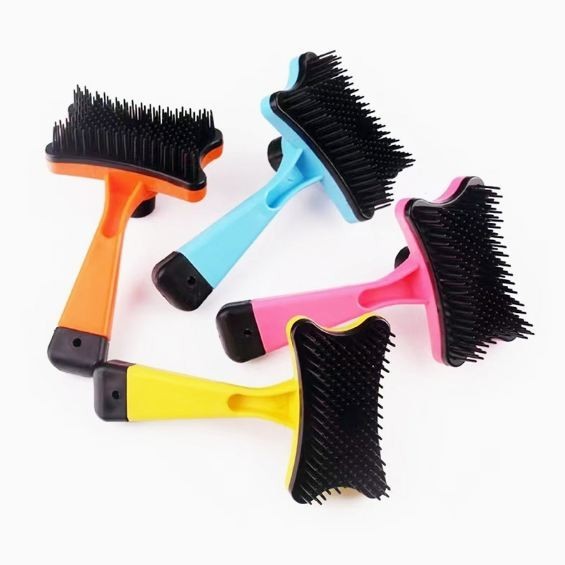DD - Sisir Sikat Grooming Kucing Anjing Penghilang Bulu - Grooming Pet Comb Press Tombol Otomatis