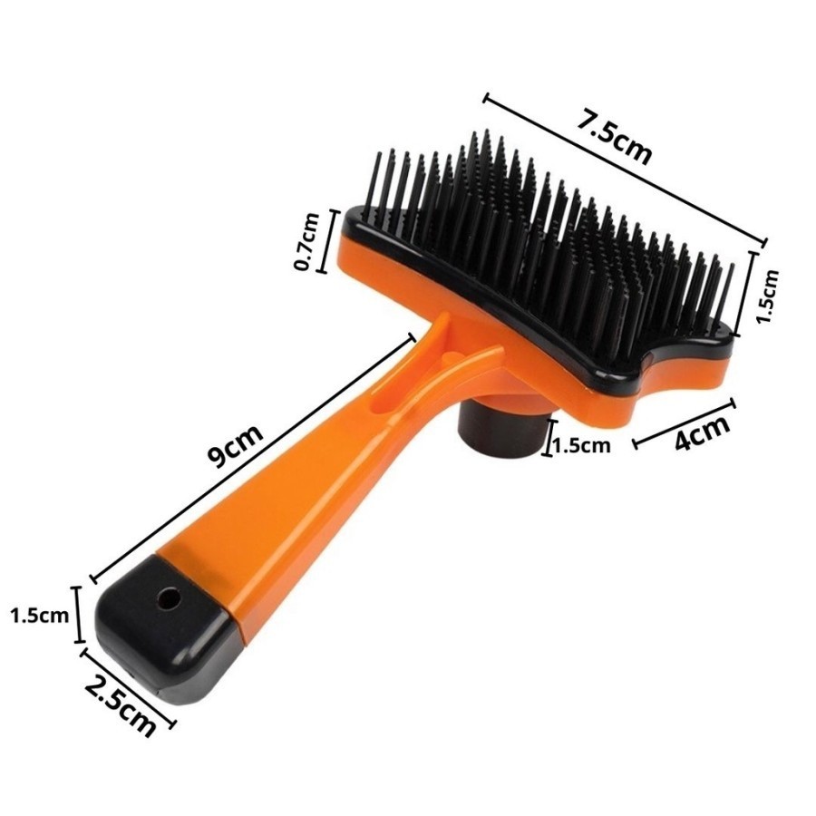 DD - Sisir Sikat Grooming Kucing Anjing Penghilang Bulu - Grooming Pet Comb Press Tombol Otomatis