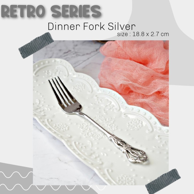 PF - Retro Dinner / Dessert Spoon Sendok Makan Retro, Sendok Snack