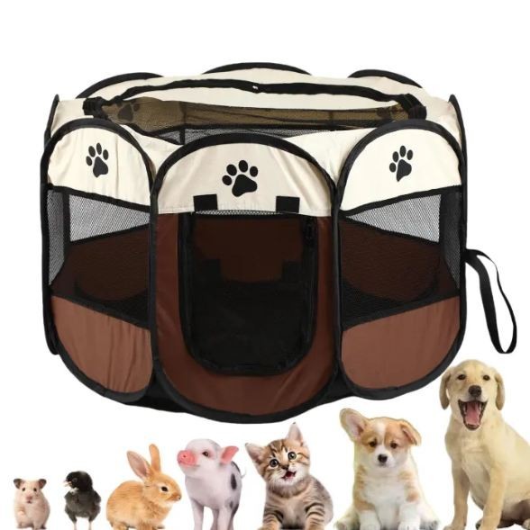 DD - Tenda Pagar Lipat Portable 8 Panel Untuk Kandang Hewan Kucing Dll - Kandang Hewan Lipat Bentuk Tenda Portable