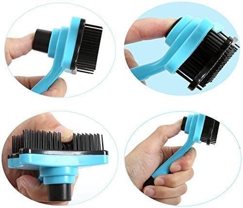 DD - Sisir Sikat Grooming Kucing Anjing Penghilang Bulu - Grooming Pet Comb Press Tombol Otomatis