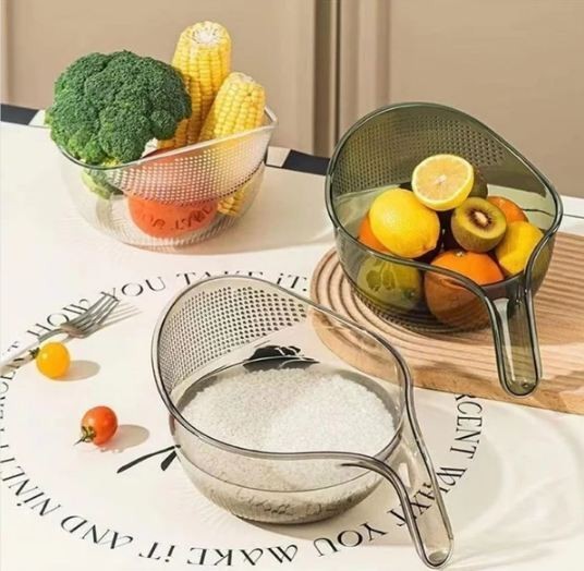 DD - Baskom Keranjang Cuci Beras Serbaguna - Wadah Saringan Pencuci Beras