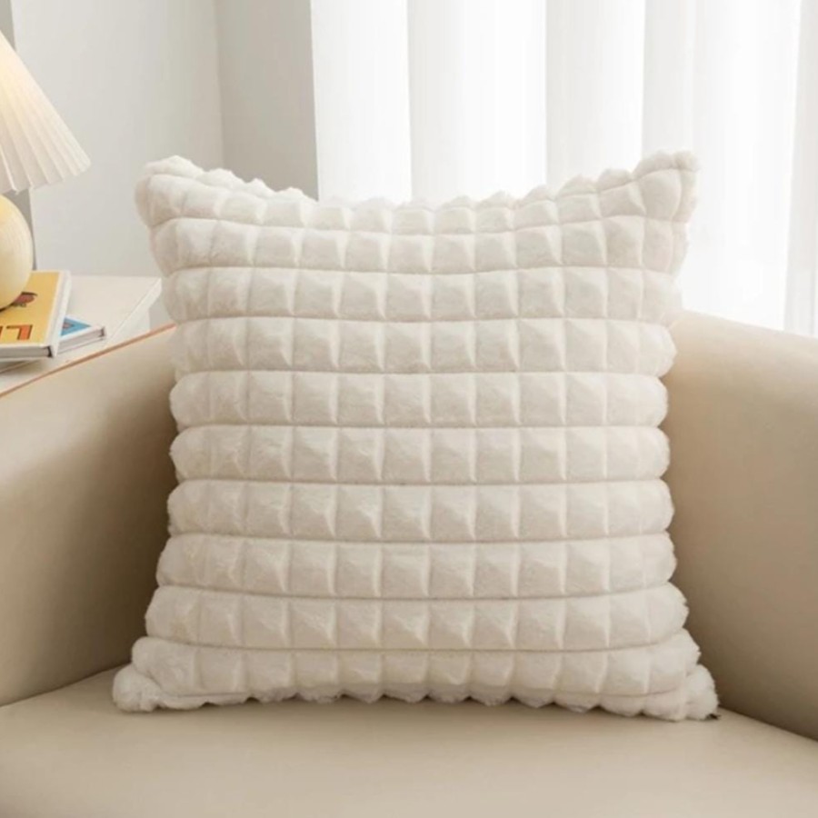 Rabbit Fur Pillow Cushion / Sarung Bantal Sofa Kursi Tebal Premium Bludru Bulu Halus