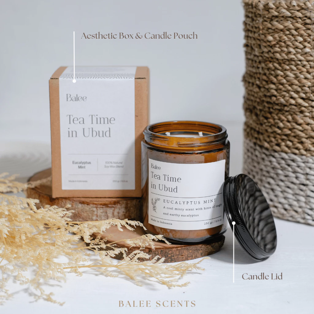 No 1 BEST SELLER BALEE Sweet Pea First Date in Seminyak Scented Candle / Lilin Aromaterapi / Amber Jar Candle / Premium Soy Candlle