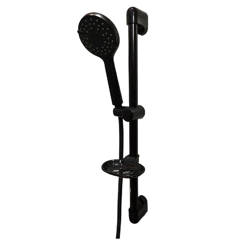 Hand Set Tiang Shower Stainless Sus 303 Komplit Tiang Anti Karat Anti Kelupas Warnanya Bulat