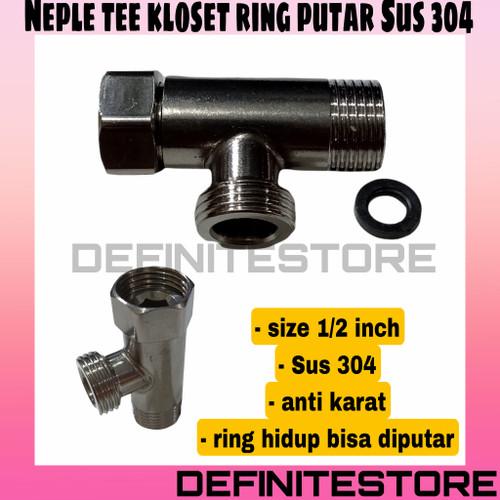 Neple Tee 1/2 Inch Neple Tee Kloset Closet T Stainless SUS 304 Ring