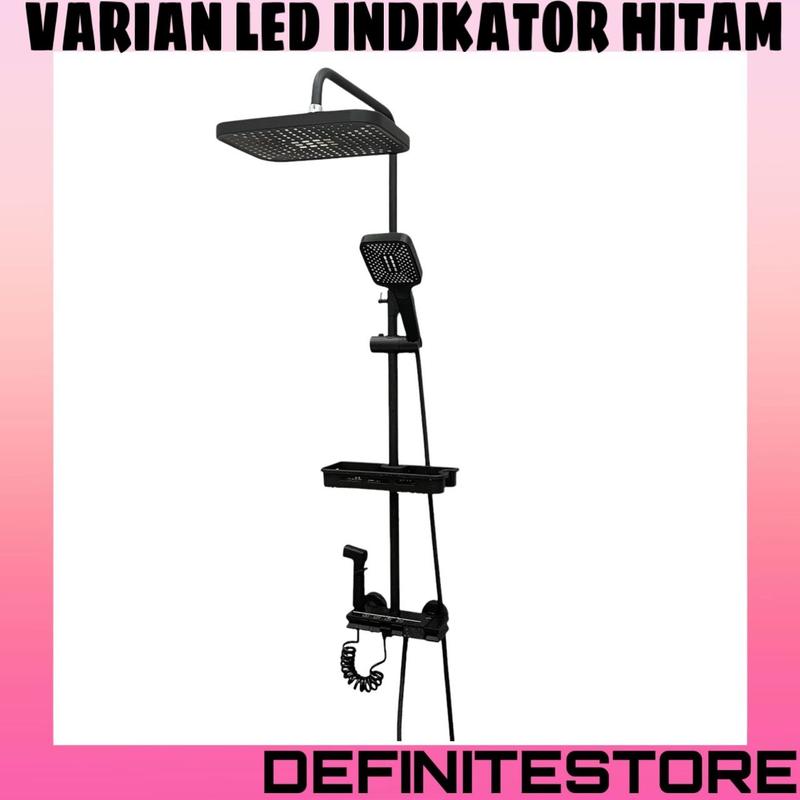 Shower Tiang Set Shower Kamar Mandi Shower Set Komplit Shower Mandi LED Thermostatic Shower Column Panas Dingin 4 in 1 Anti Karat Iron Man