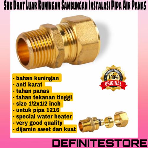 Sok Drat Luar 1/2 Inch Sock Sambungan Sambungan Pipa Air Panas Ins