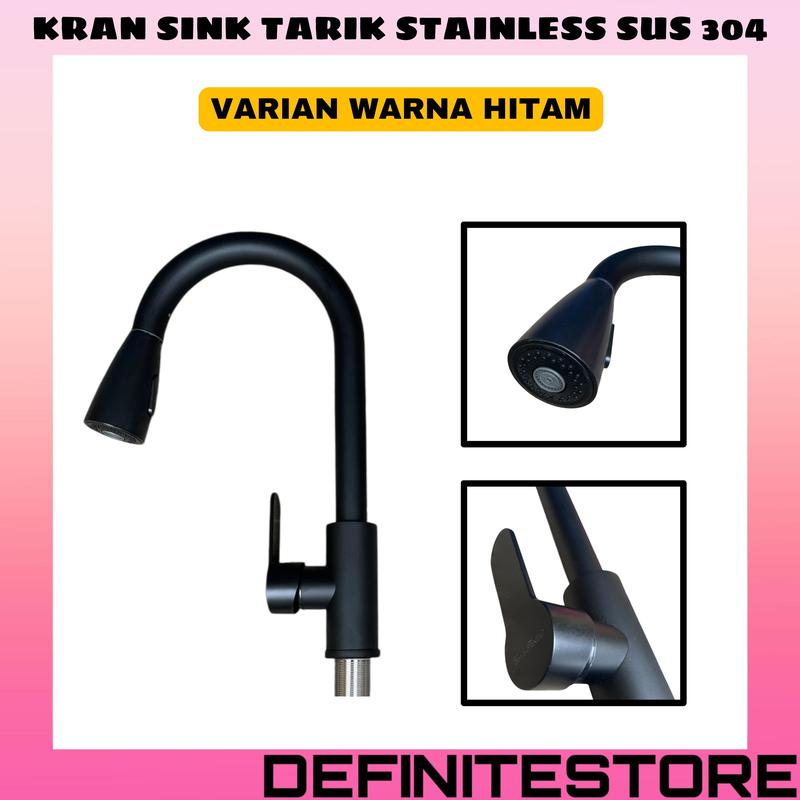 Kran Cuci Piring Tarik Kran Dapur Kran Sink Flexible Kran Angsa