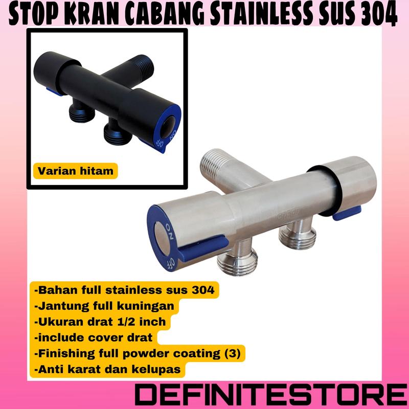 Kran Cabang Kran Air Stop Kran Keran Double Kran Stainless sus 304