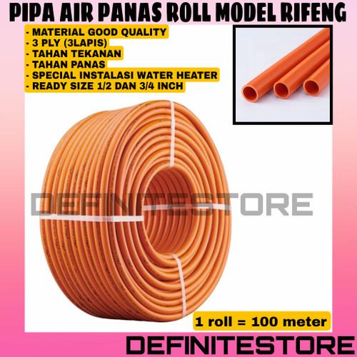 Pipa Air Panas 1/2 Inch Pipa Pex Al Pex Pipa Air 1216 Pipa Model Rifeng Westpex Instalasi Water Heater Tahan Panas High Temperature Pipa Orange Harga Per Meter