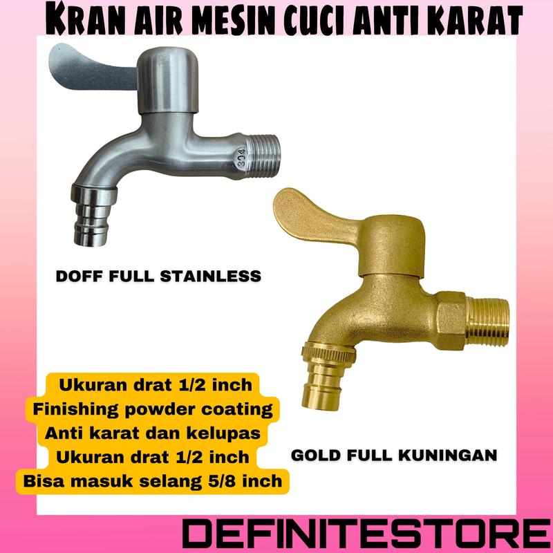 Kran Air Keran Air 1/2 inch Kran Mesin Cuci Keran Shower Kran Gold