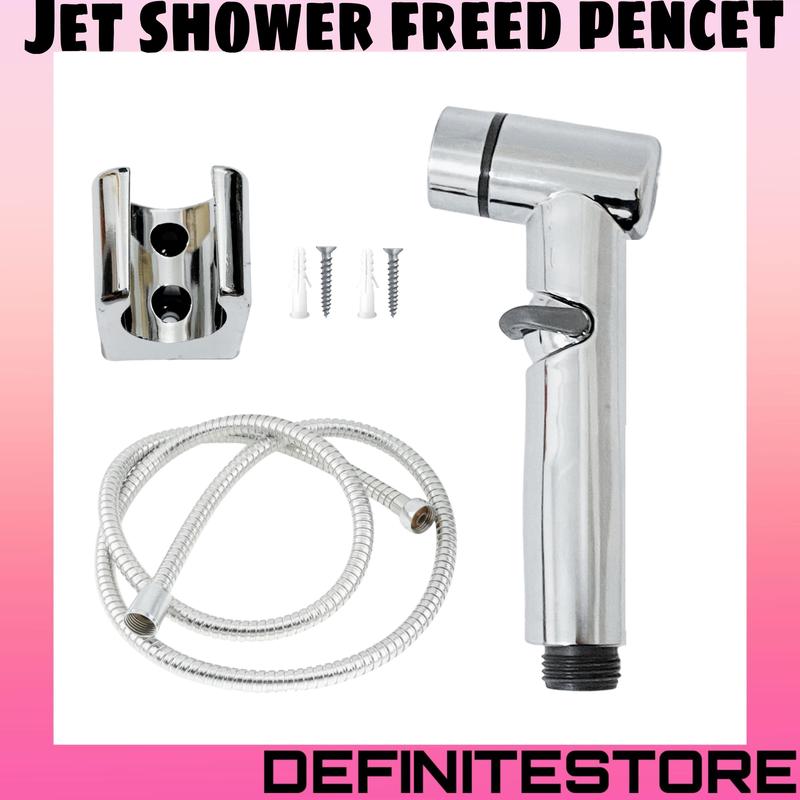Jet Shower Closet Bidet Jet Washer Kepala Jet Shower Semprotan Toilet Bidet Shower Jet Shower Toilet Sistem Geser Tanpa Pencet ABS Premium 1/2 Inch Komplit