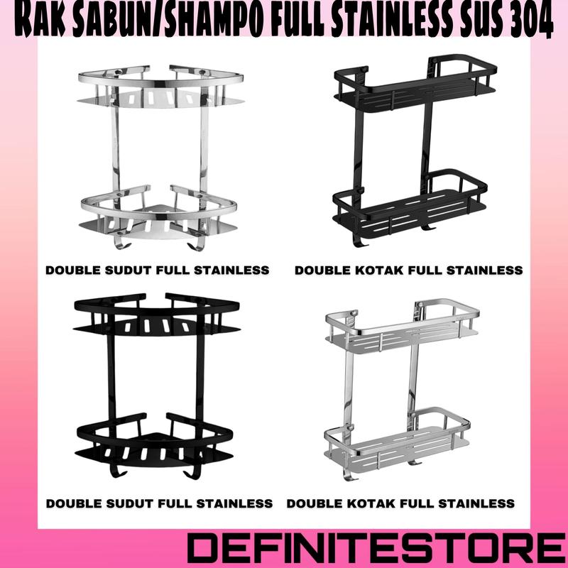 Rak Kamar Mandi Stainless Tempat Sabun Dinding Rak Stainless Rak Sabun