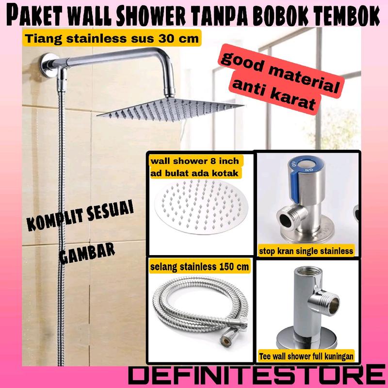 Wall Shower Rain Shower Kamar Mandi Shower Set Stainless Sus 304 Anti