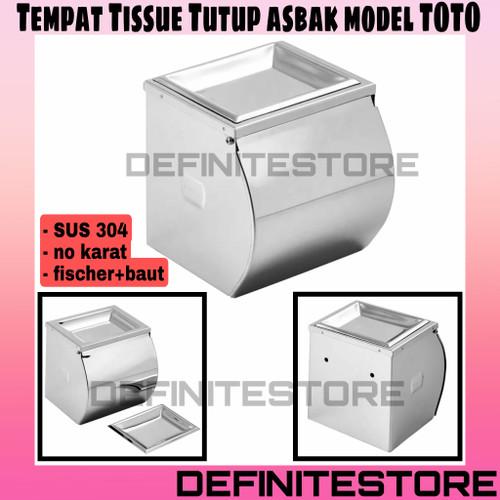 Tempat Tissue Toilet Stainless Mode Asbak Tempat Tissue Roll