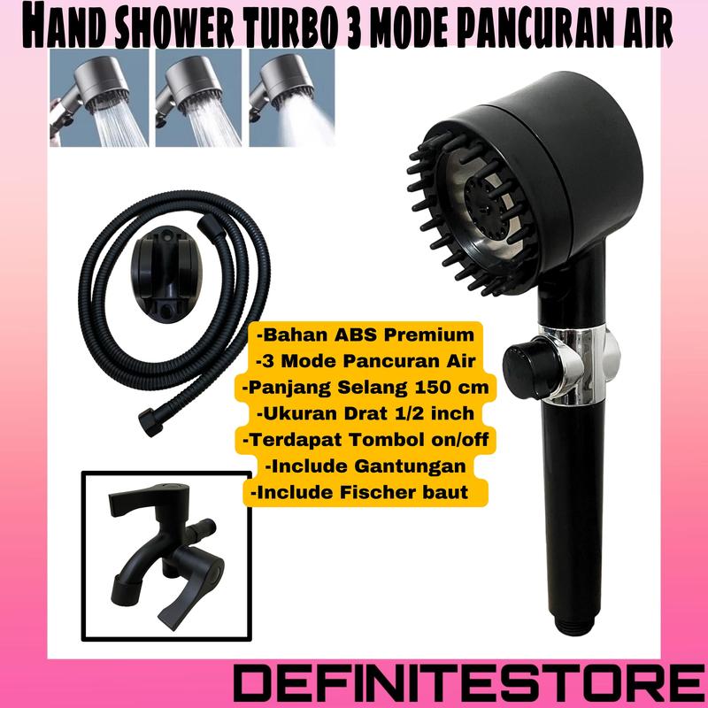 Hand Shower Pijat Shower Shower Komplit Set Rain Shower Turbo