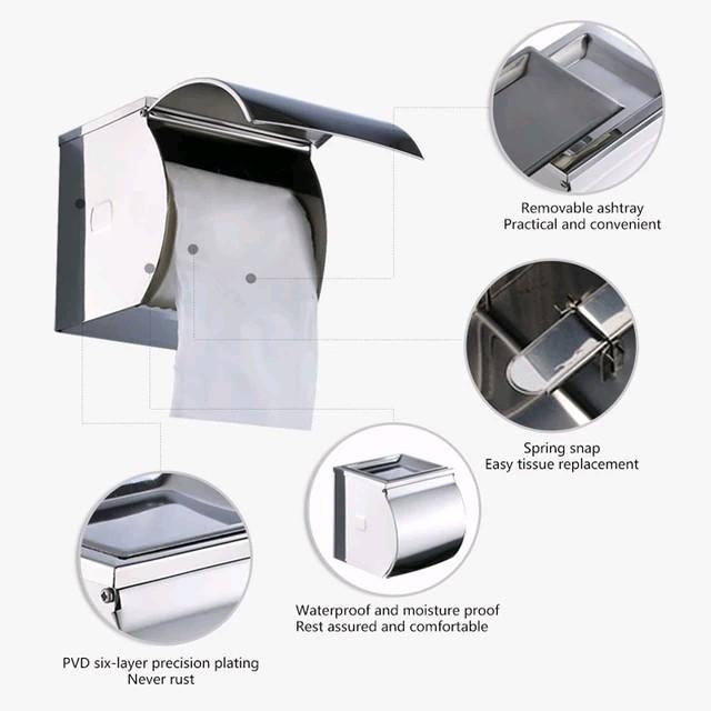 Tempat Tissue Toilet Stainless Mode Asbak Tempat Tissue Roll