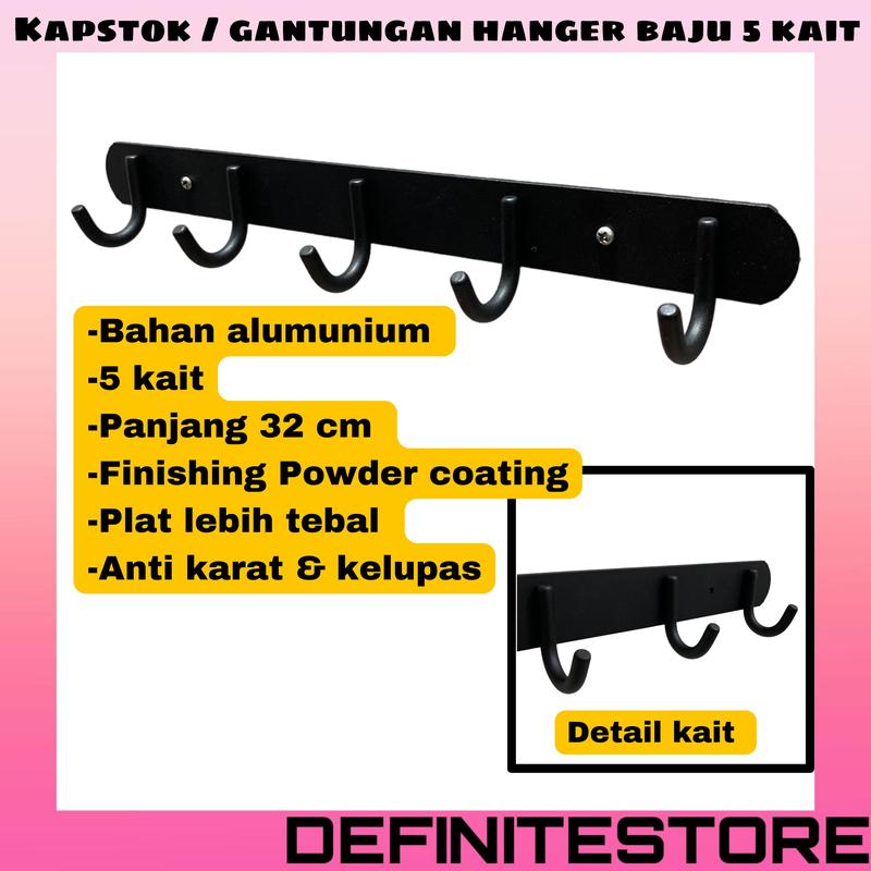Gantungan Baju Kamar Mandi Aluminium Gantungan Baju Dinding Kapstok Aluminium Rak Gantungan Baju Handuk Anti Karat
