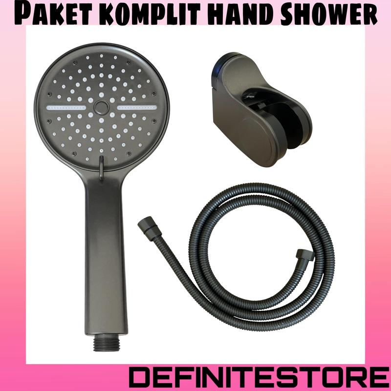 Hand Shower Shower Kamar Mandi Set Rain Shower Grey ABS Premium 1/2inc