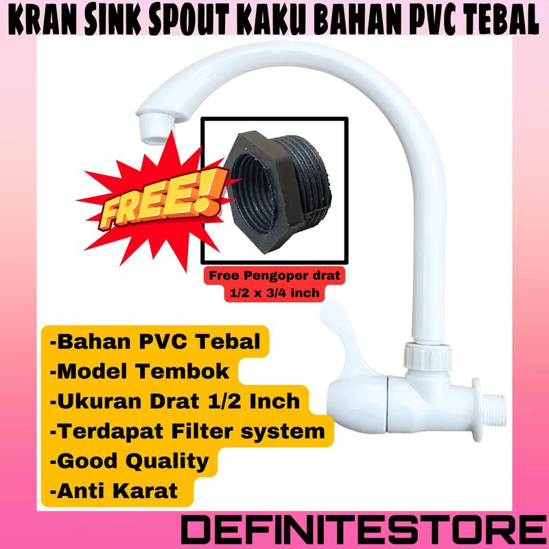 Kran Cuci Piring Kran Wastafel Cuci Piring Kran Wastafel Kran PVC 1/2