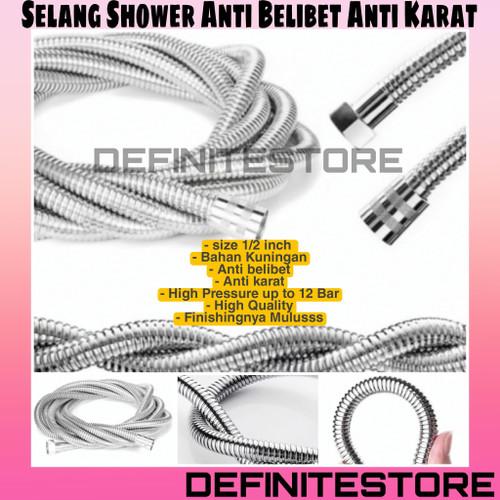 Selang Shower Mandi Selang Jet Shower Selang Jet Washer Selang Kloset Duduk Selang Shower 1,5 meter Flexsible Hose Selang Flexsible 1/2 inch Kuningan