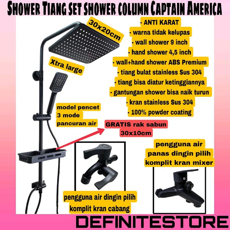 Shower Mandi Shower CAPTAIN AMERICA Panas Dingin Dan Dingin Saja