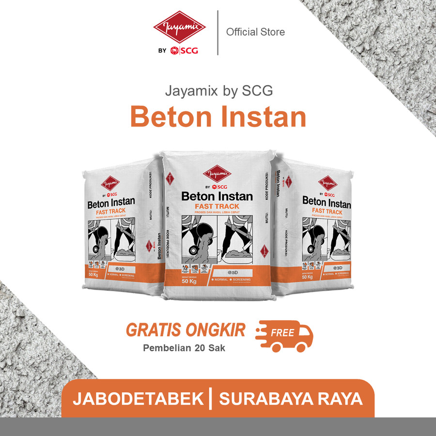 Jayamix by SCG Fast Track Beton Instan @24H Screening [160 Sak]