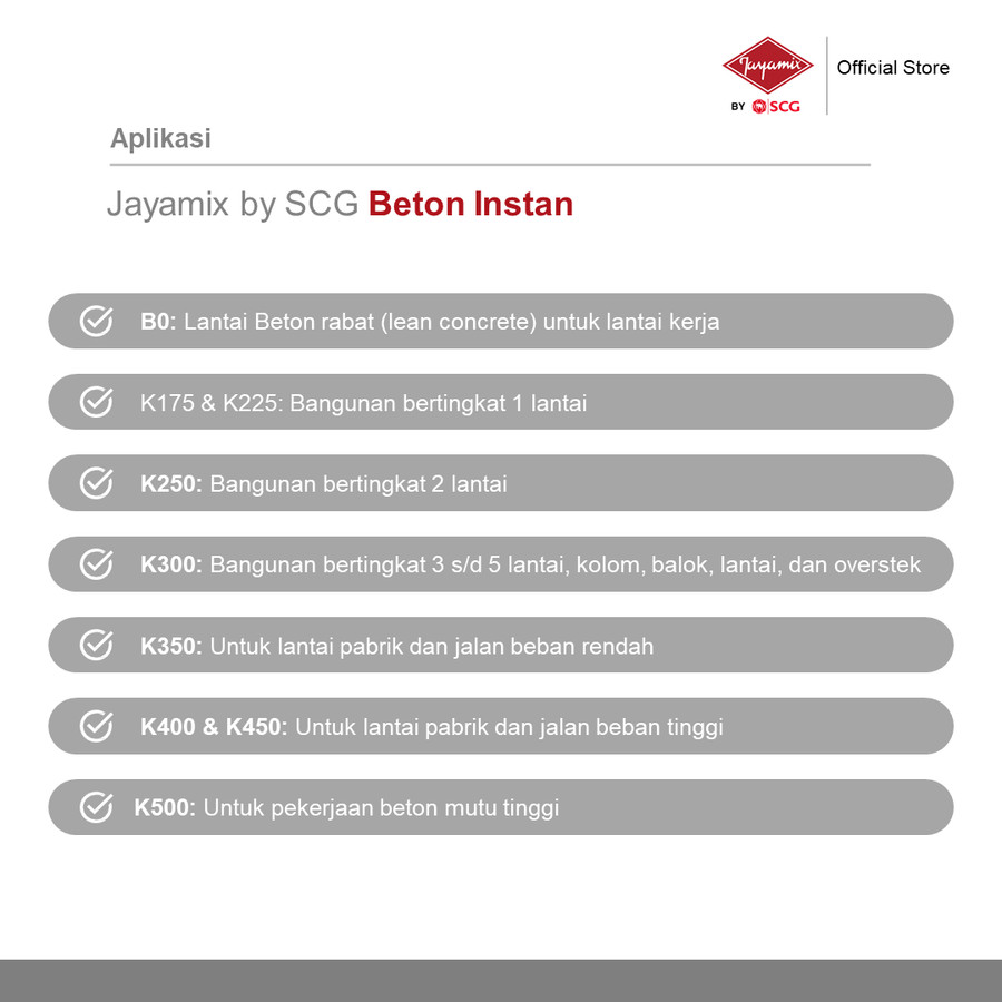 Jayamix by SCG Beton Instan [1 DO] - Screening