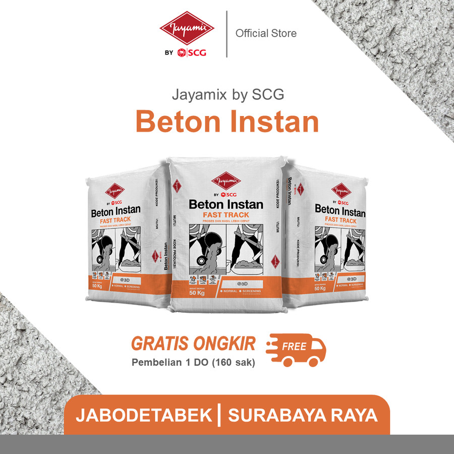 Jayamix by SCG Fast Track Beton Instan @3D Screening [160 Sak]